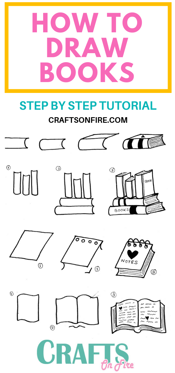 How To Draw A Book Easy Step By Step Tutorial You Ll Love Craftsonfire