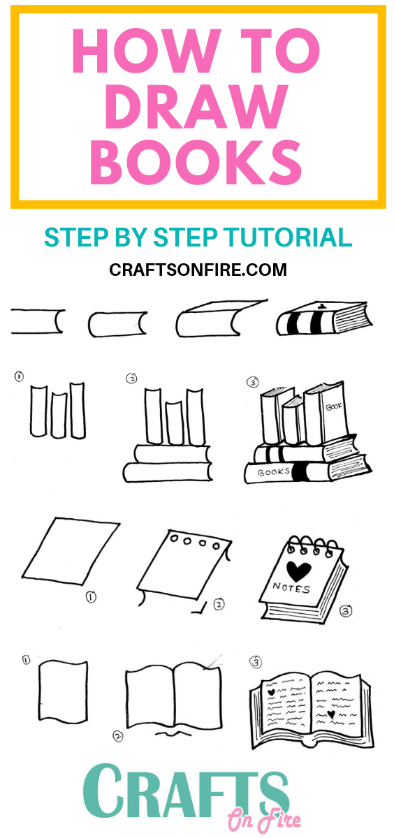  Uau! Não esses rabiscos de livros parecem incríveis! Siga este simples e fácil-guia que vai mostrar como desenhar livros #drawingtutorial #bulletjournal #doodles