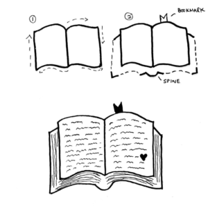 hur man ritar en öppen bok