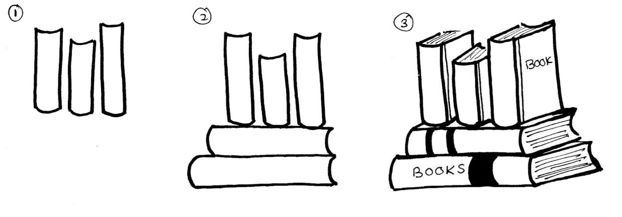 Используя текст и рисунок из книги. Стека рисунок карандашом. How to draw книга. Обложка книги рисунок карандашом. Технический рисунок книги друг на друге постановка.