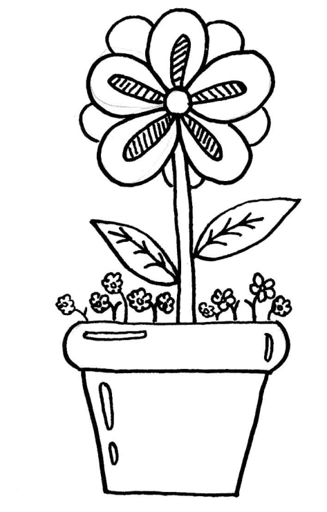 Step 10: Flower pot and leaf detail