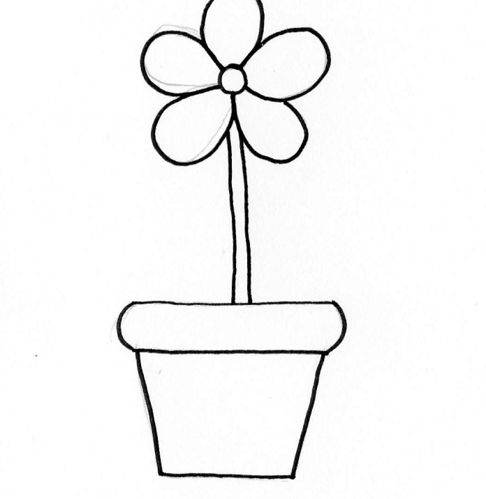 flower stem drawing