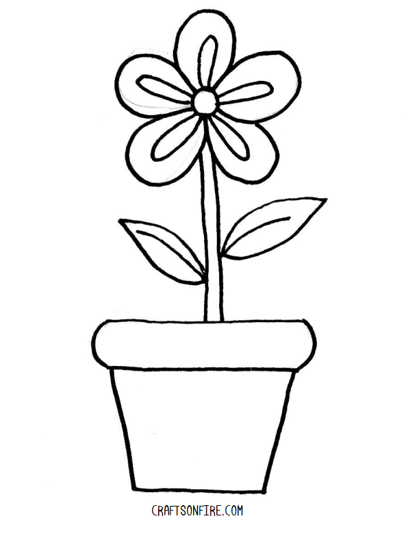 How To Draw A Flower Pot Step By Step Easy