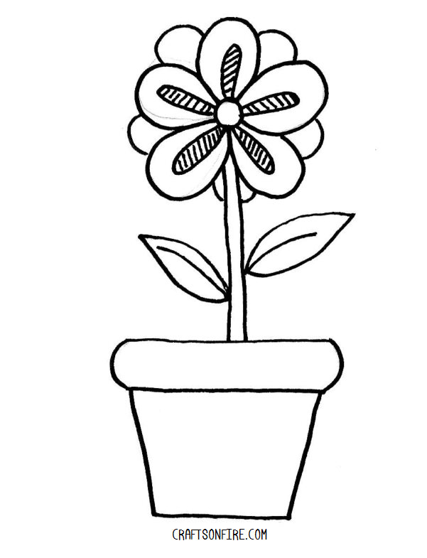 Simple Pot Drawing For Kids piclard