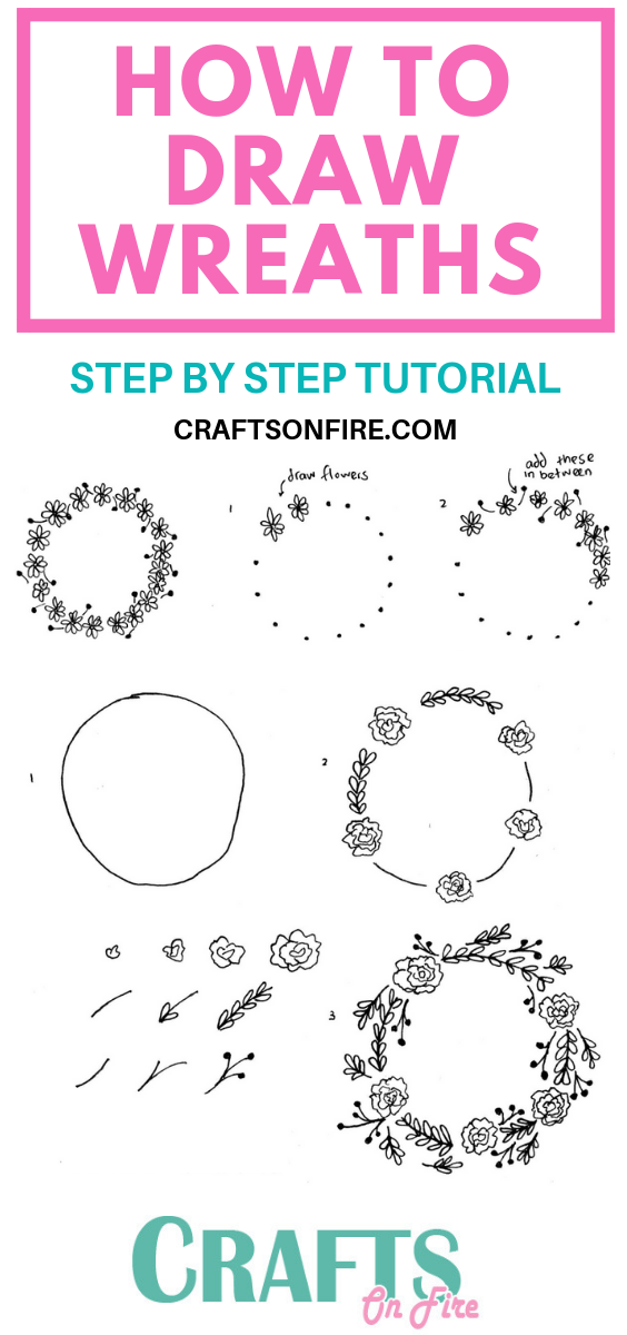 How To Draw Wreaths 4 Simple Ways To Draw Wreaths Craftsonfire