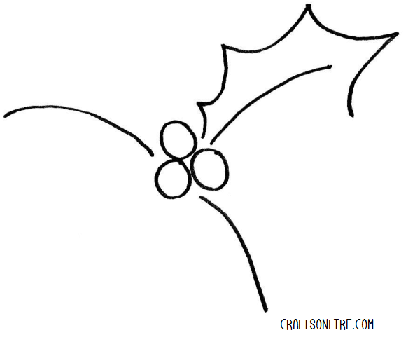 How To Draw A Holly Easy Drawing Tutorial For Christmas Craftsonfire