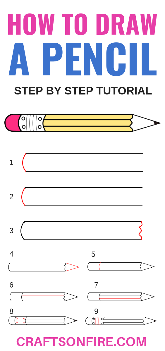 How To Draw A Pencil Easy Pencil Drawing Tutorial Craftsonfire Share your own drawings, sketches or doodles by choosing a suitable category below. how to draw a pencil easy pencil