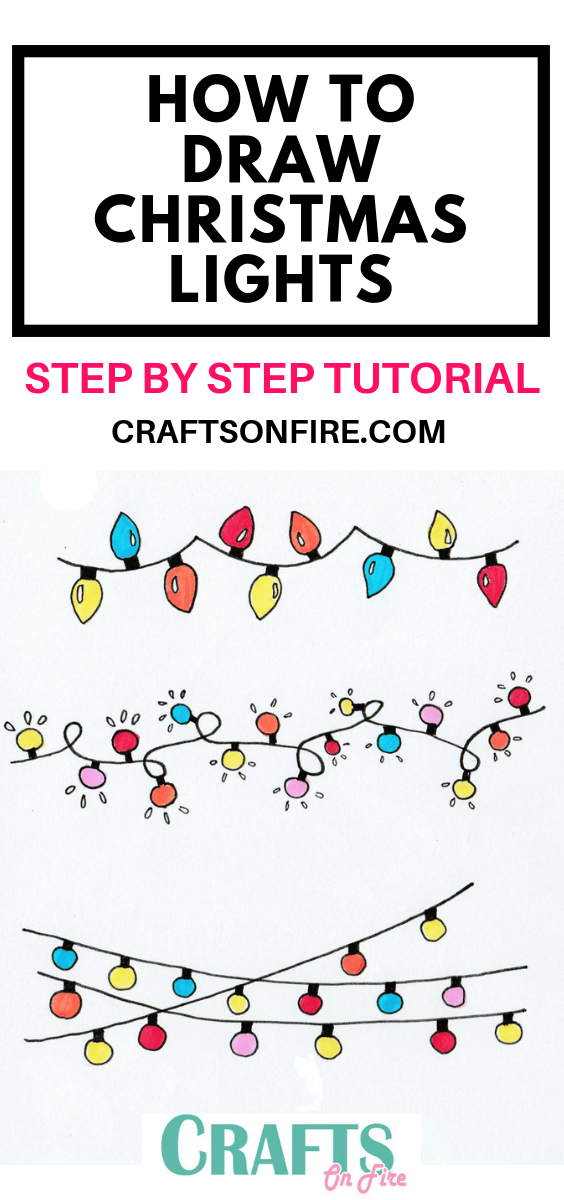 Download How To Draw Christmas Lights Easy Step By Step Tutorial Craftsonfire 3D SVG Files Ideas | SVG, Paper Crafts, SVG File