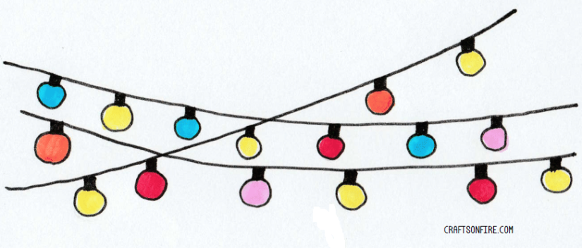 How To Draw Christmas Lights: Easy Step By Step Tutorial - Craftsonfire