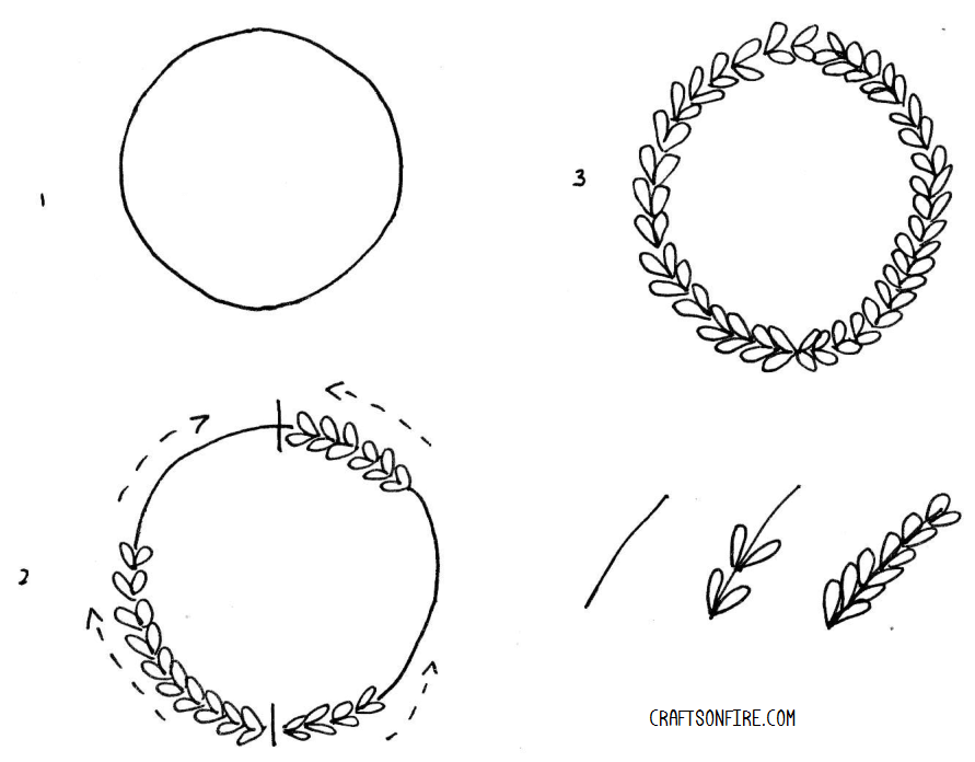 How To Draw Wreaths 4 Simple Ways To Draw Wreaths Craftsonfire