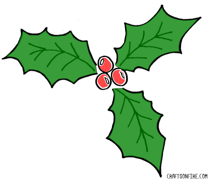 How To Draw A Holly Easy Drawing Tutorial For Christmas