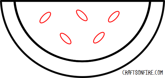 How To Draw A Watermelon Slice Step 4