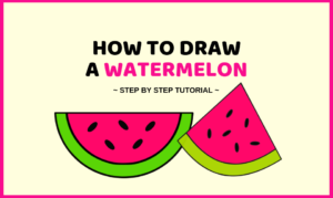 How To Draw A Watermelon (Plus A Free Coloring Page) - Craftsonfire