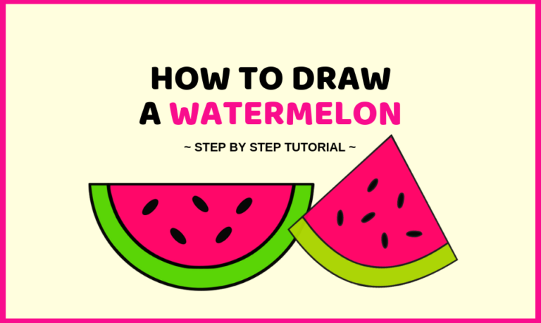 How To Draw A Watermelon (Plus A Free Coloring Page)