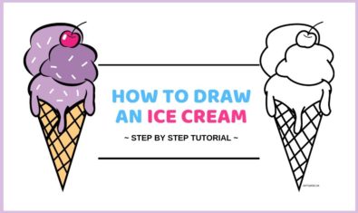 How To Draw An Ice Cream In 12 Steps - Drawing Tutorial - Craftsonfire