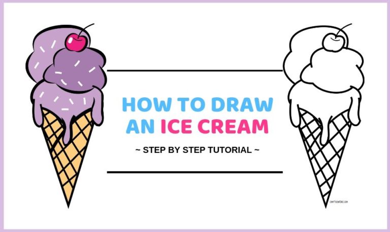 How To Draw An Ice Cream In 12 Steps – Drawing Tutorial