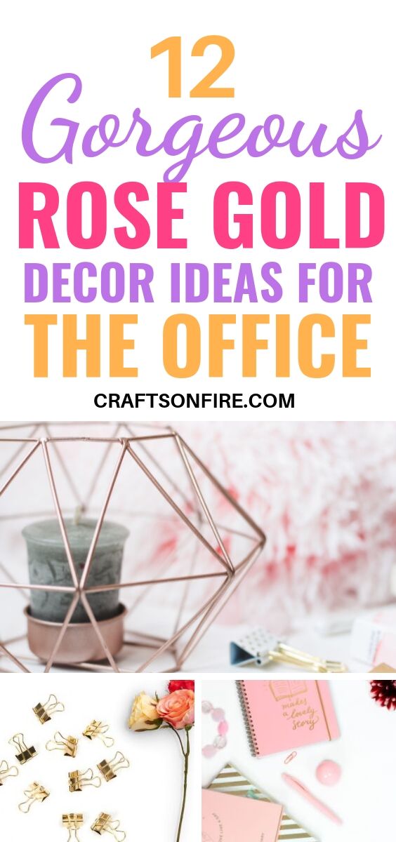 These rose gold decor ideas for the office and bedroom are AMAZING! So many beautiful ideas to try - you'll love them all! #decor #officedecor