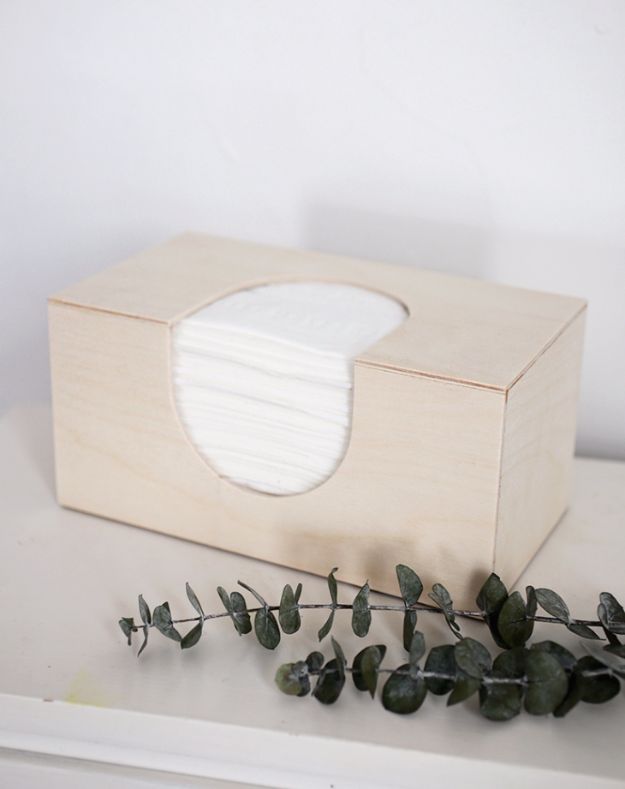 DIY Wooden Tissue Box Cover