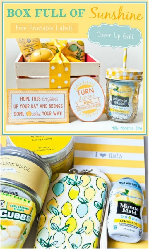 Get Well Soon Lemon Sunshine Gift Basket 