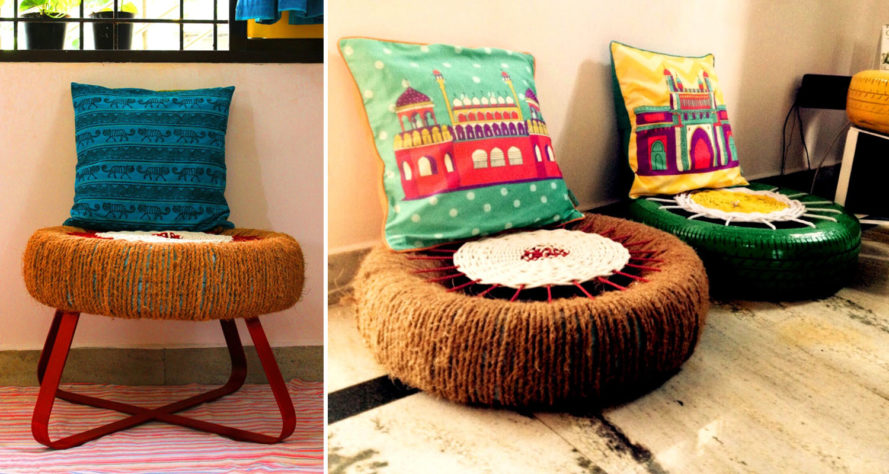 Upcycle Old Tires Into Colorful Tyrochairs