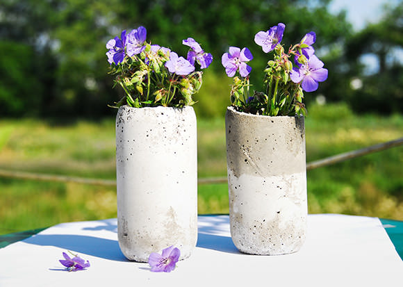 DIY Concrete Planter Vases