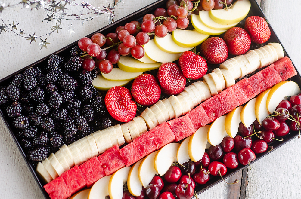 Patriotic Flag Fruit Platter