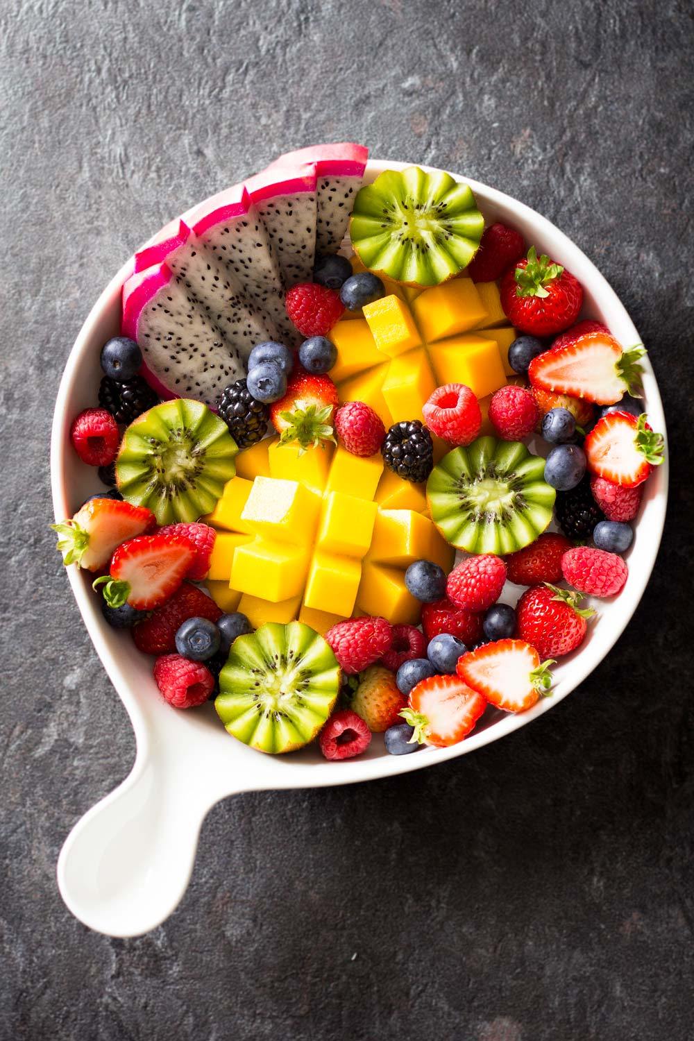 fruits in a shallow platter