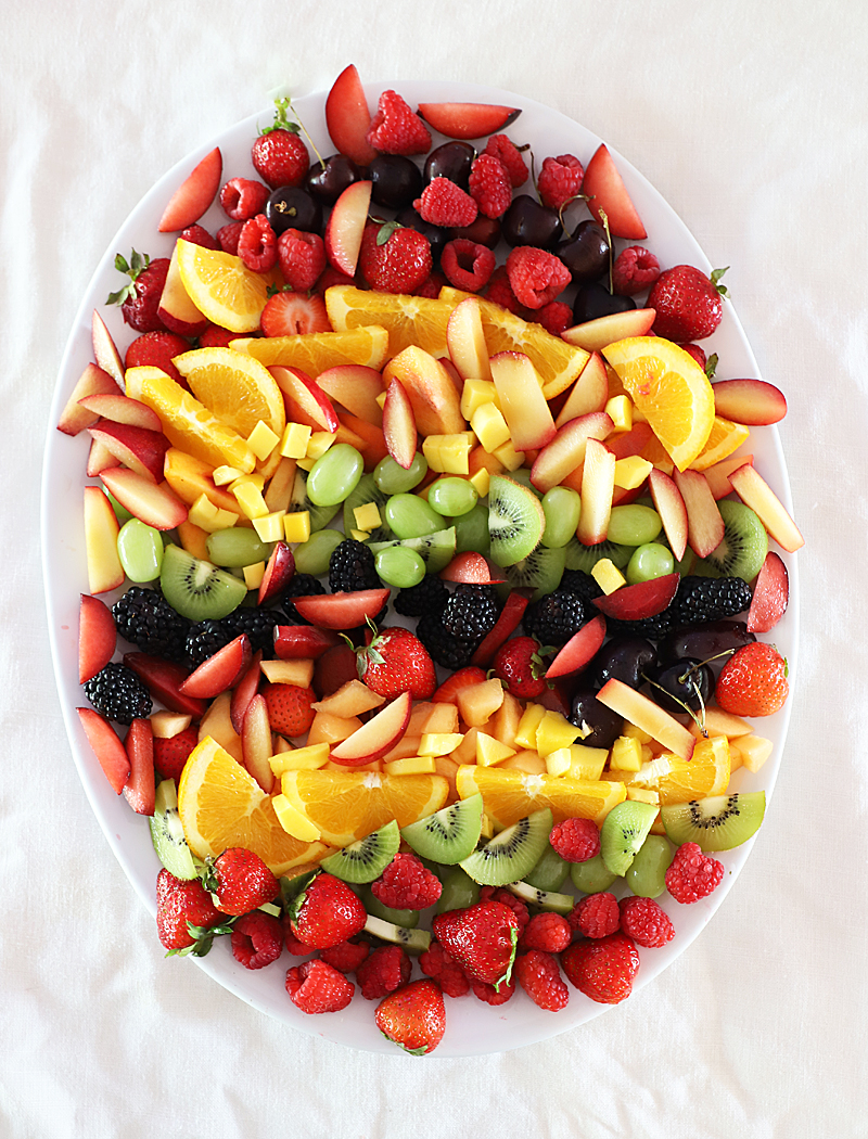 mixed rainbow fruit platter idea