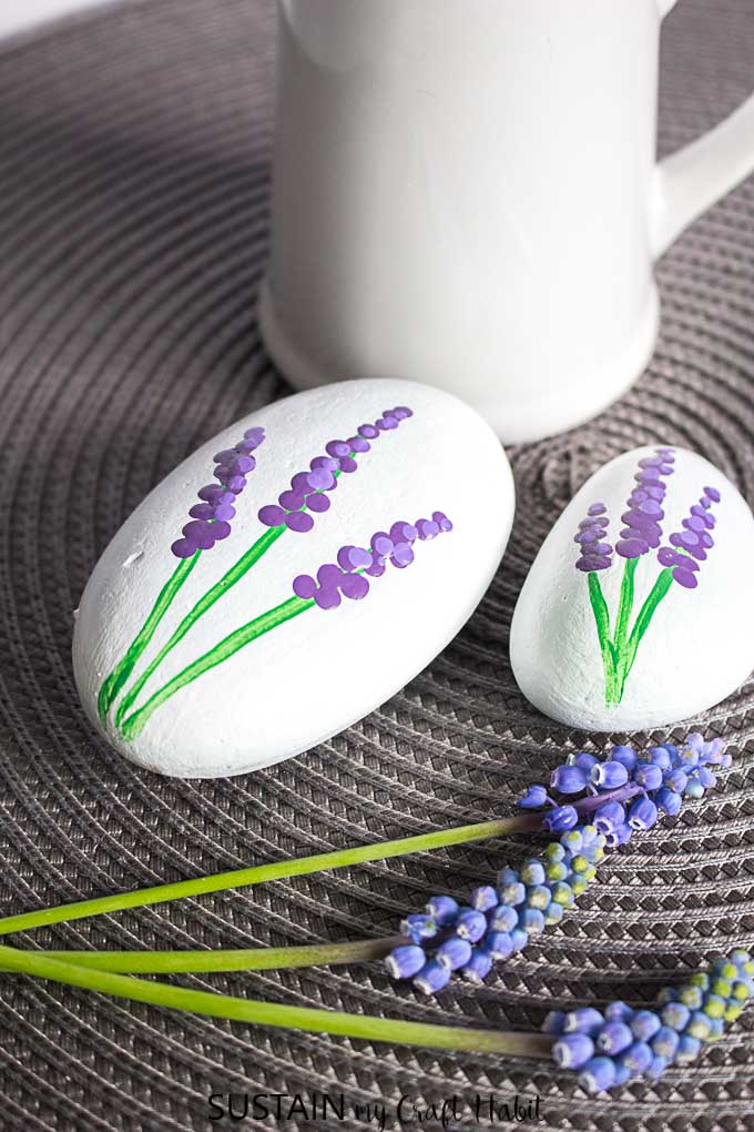 how to seal painted rocks, sealing painted rocks, rock painting tips for beginners, flower rock painting