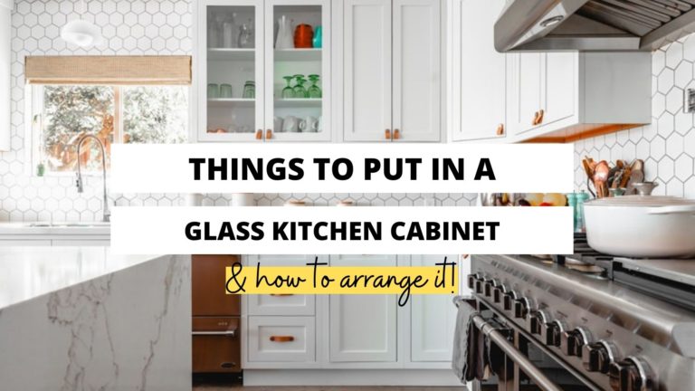 What Do You Put In Glass Kitchen Cabinets?