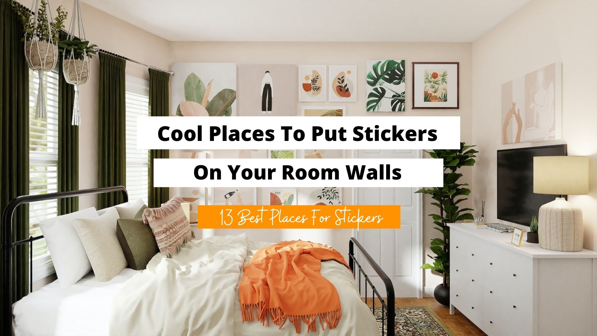 cool places to put stickers in your room