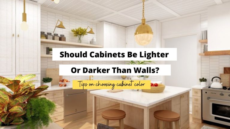 Should Cabinets Be Lighter Or Darker Than Walls?
