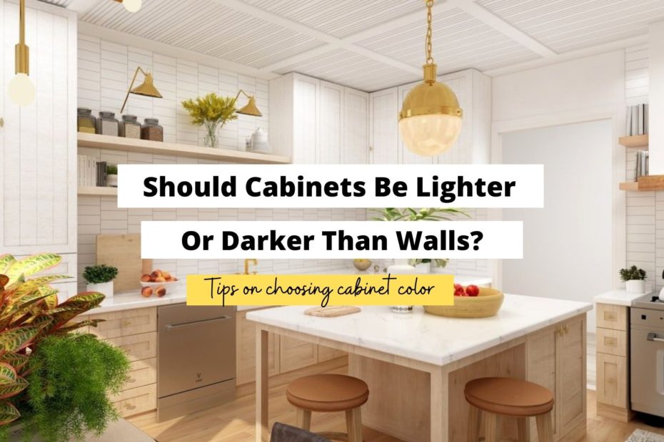 Should Cabinets Be Lighter Or Darker, Should Kitchen Cabinets Be Same Color As Walls