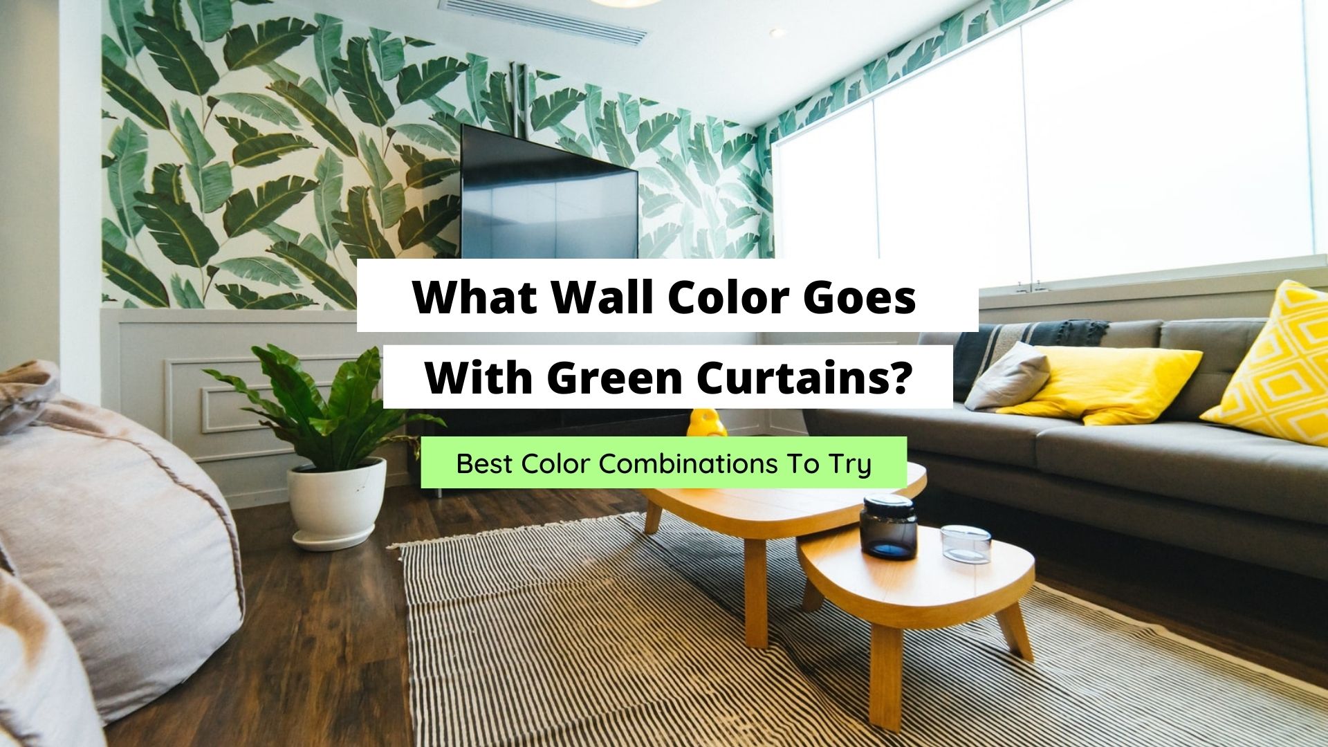 what wall color goes with green curtains