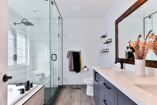 Clean the bathroom to make home ready for guests