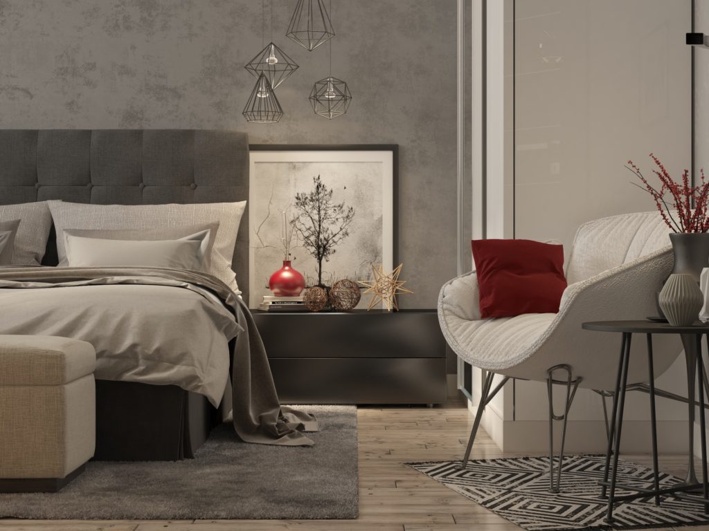 Red and grey color scheme ideas