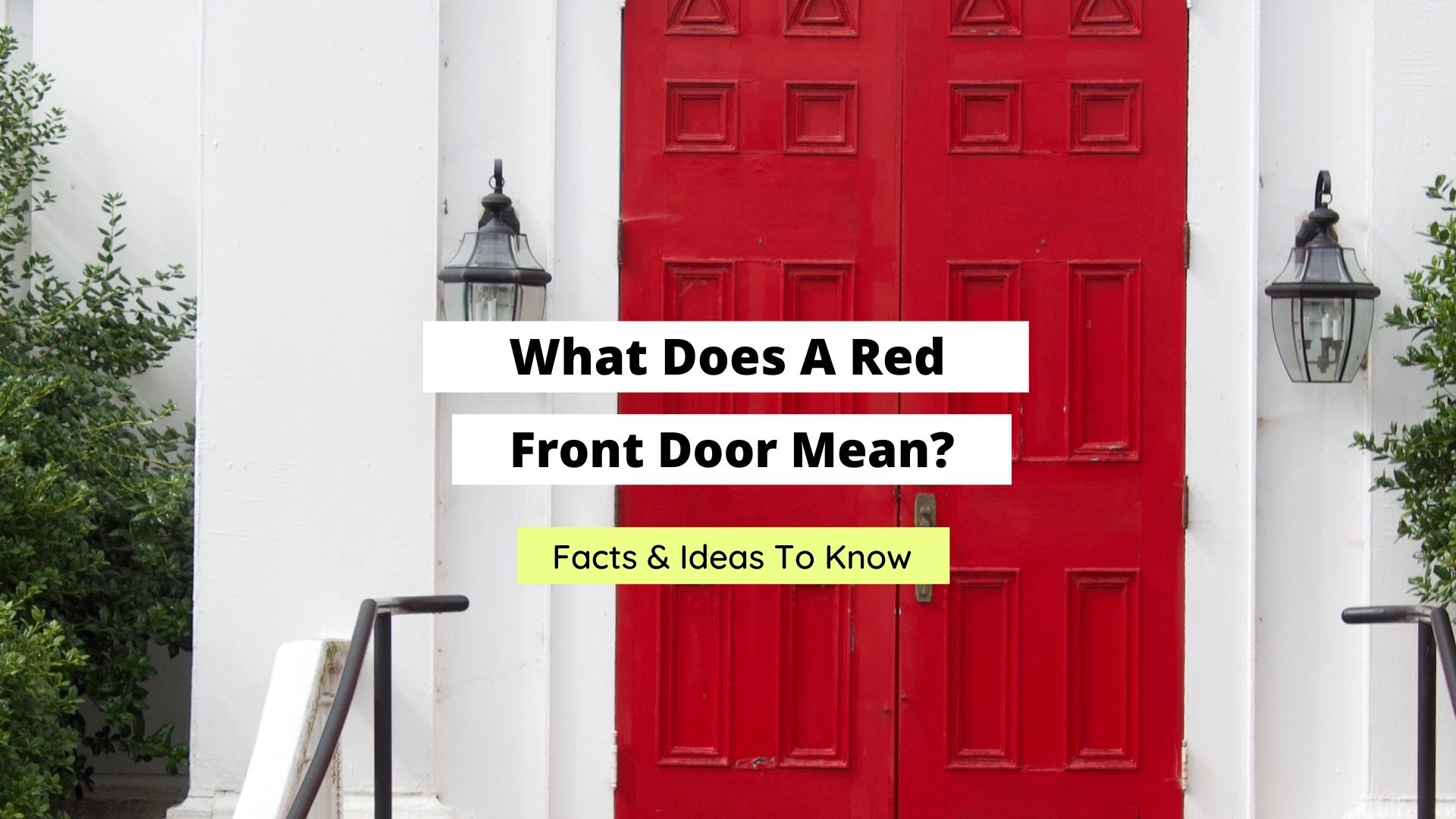 what does a red front door mean