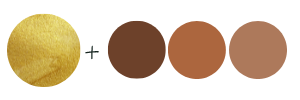 gold and brown color palette ideas