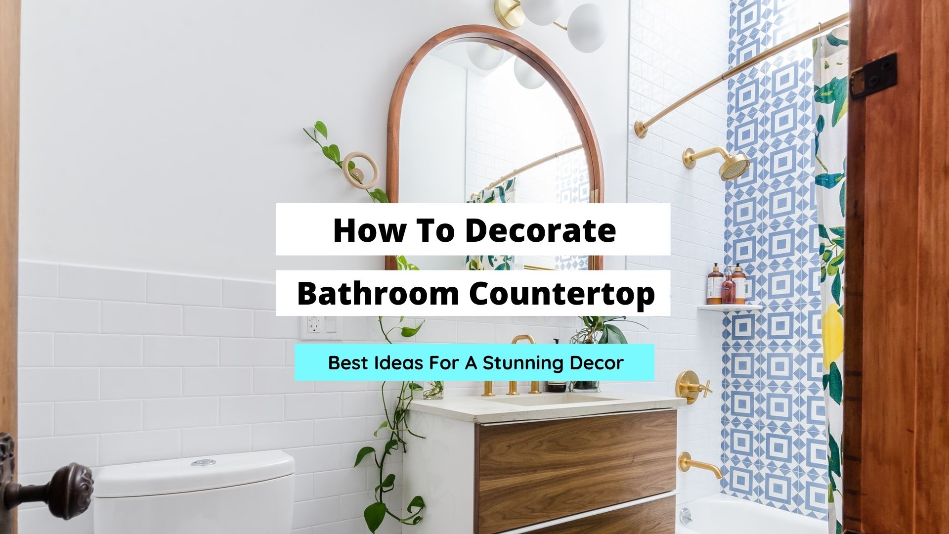 how to decorate bathroom countertop