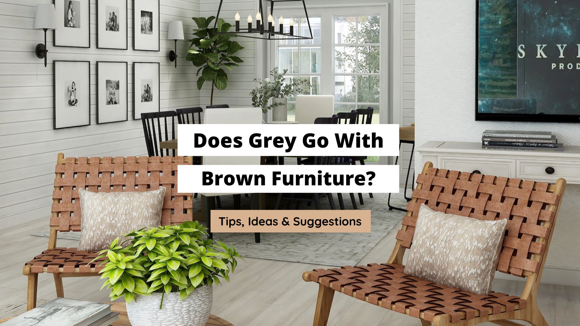 does grey go with brown leather sofa