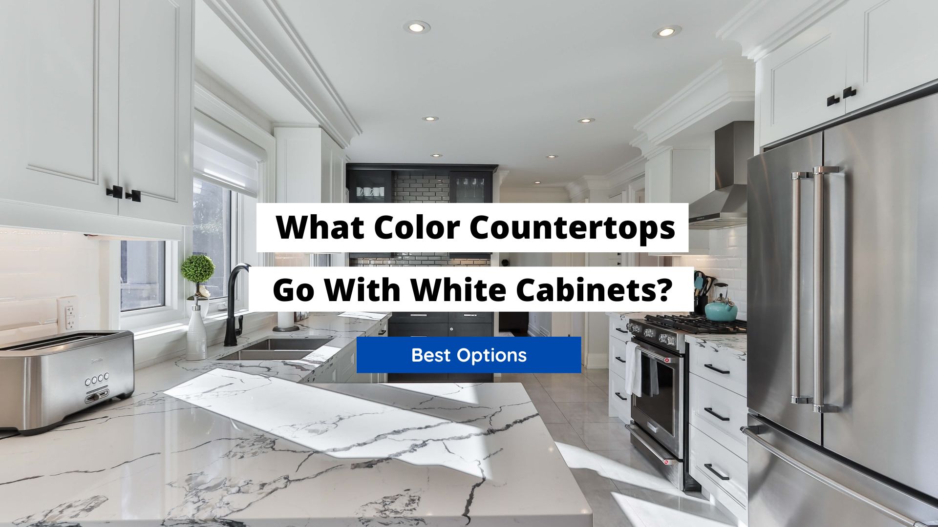 what color countertops go with white cabinets