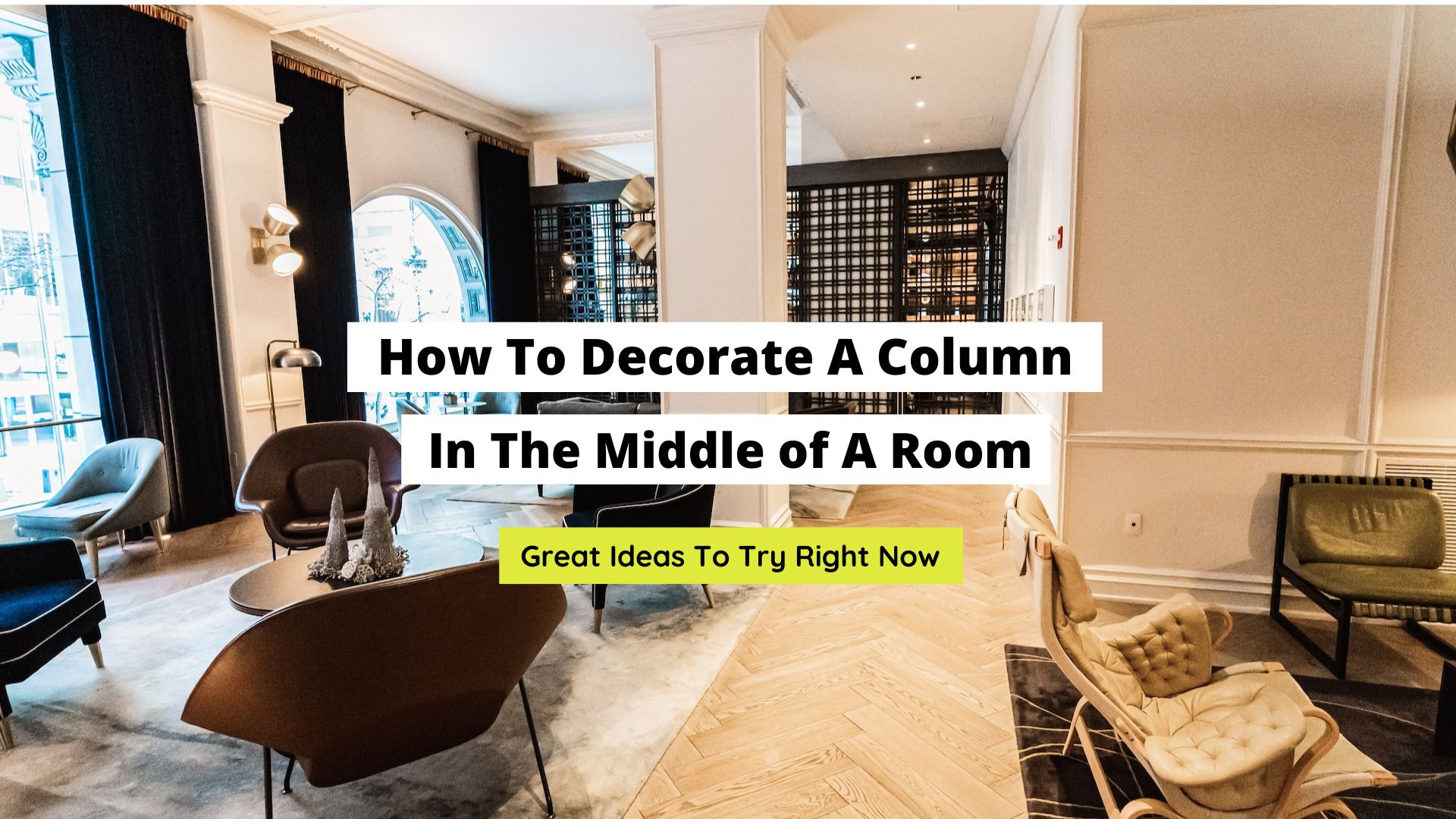 How To Decorate A Column In Middle of a Room Craftsonfire