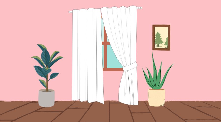 best color curtains for pink walls