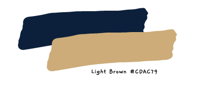 light brown and dark blue