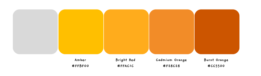 orange and light gray color scheme