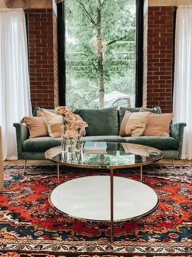 best color curtains that go with Persian rugs