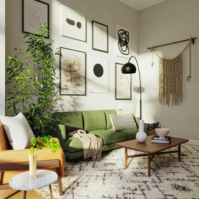 best rug ideas for green couch