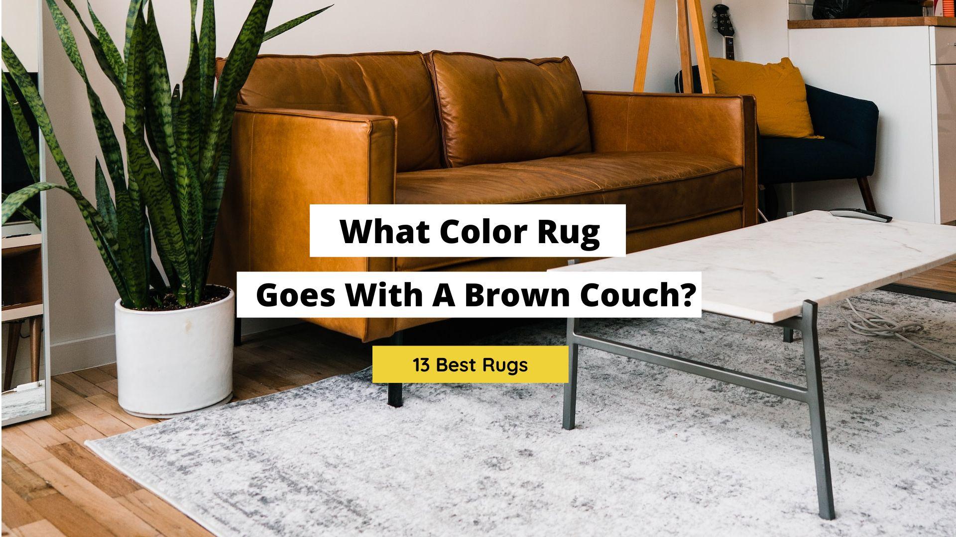 best rugs that go with a brown couch
