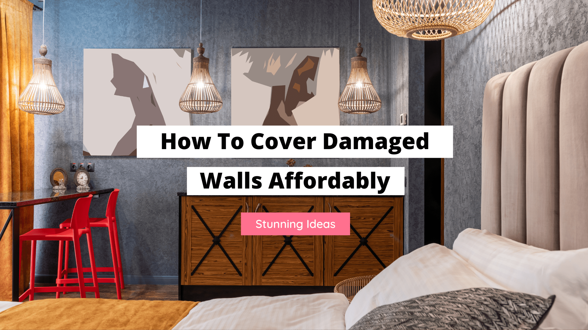 ways to cover damaged walls