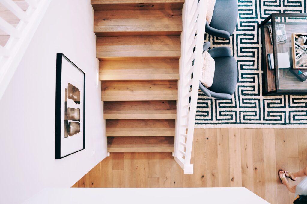 wood stairs, should stairs match upstairs or downstairs